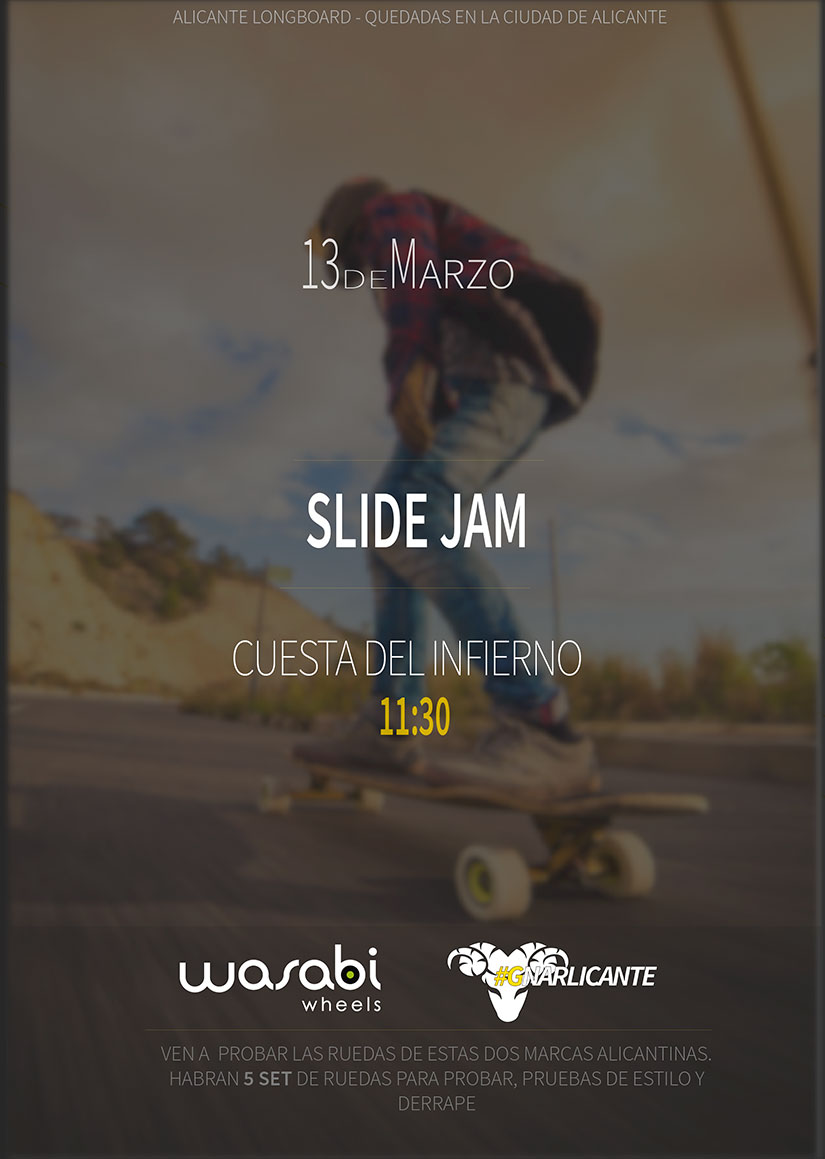 slide jam wasabi alicante longboard